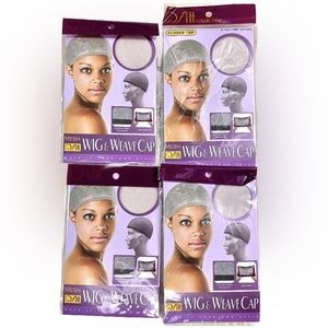 M&M Headgear Mesh Wig and Weave Cap Lot of 4